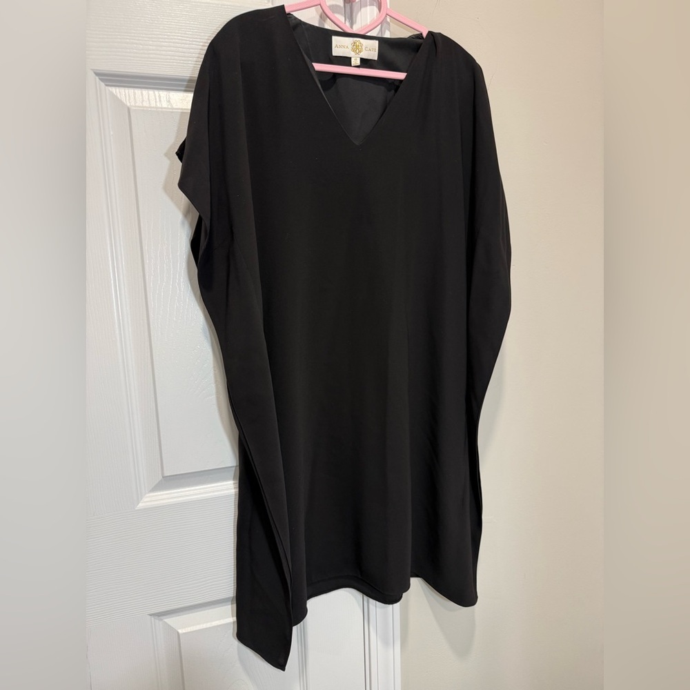 Anna Cate Asymmetric Mini Shift Office Minimalist Dress  Sz XS